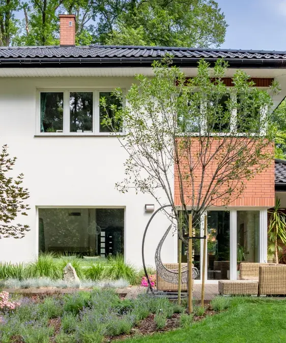 A well-kept home with a tended garden