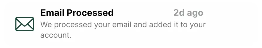 HouseFacts notice: forwarded email filed as an expense