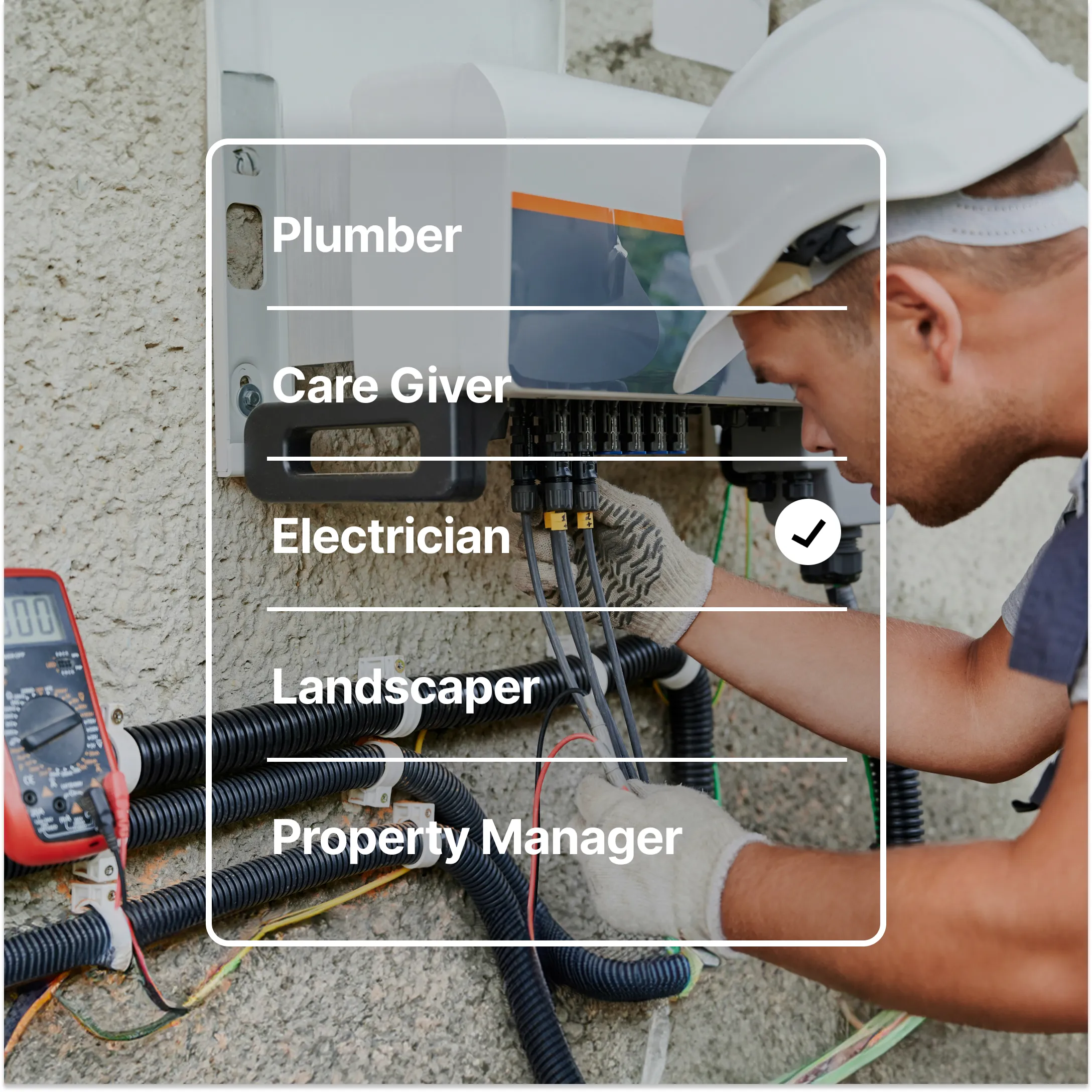 The people who help care for a home, from plumbers to caregivers, shared in one place